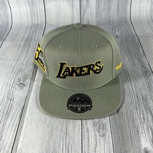 Mitchell & Ness Lakers 50th Anniversary Hardwood Classics Fitted Hat Gray 7 1/2